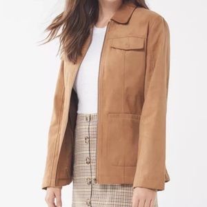Urban Outfitters Tan Faux Suede Safari Jacket Size Medium